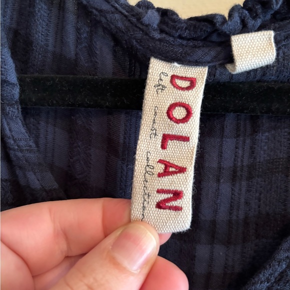 Dolan Dark Blue Checkered Blouse - Picture 4 of 6